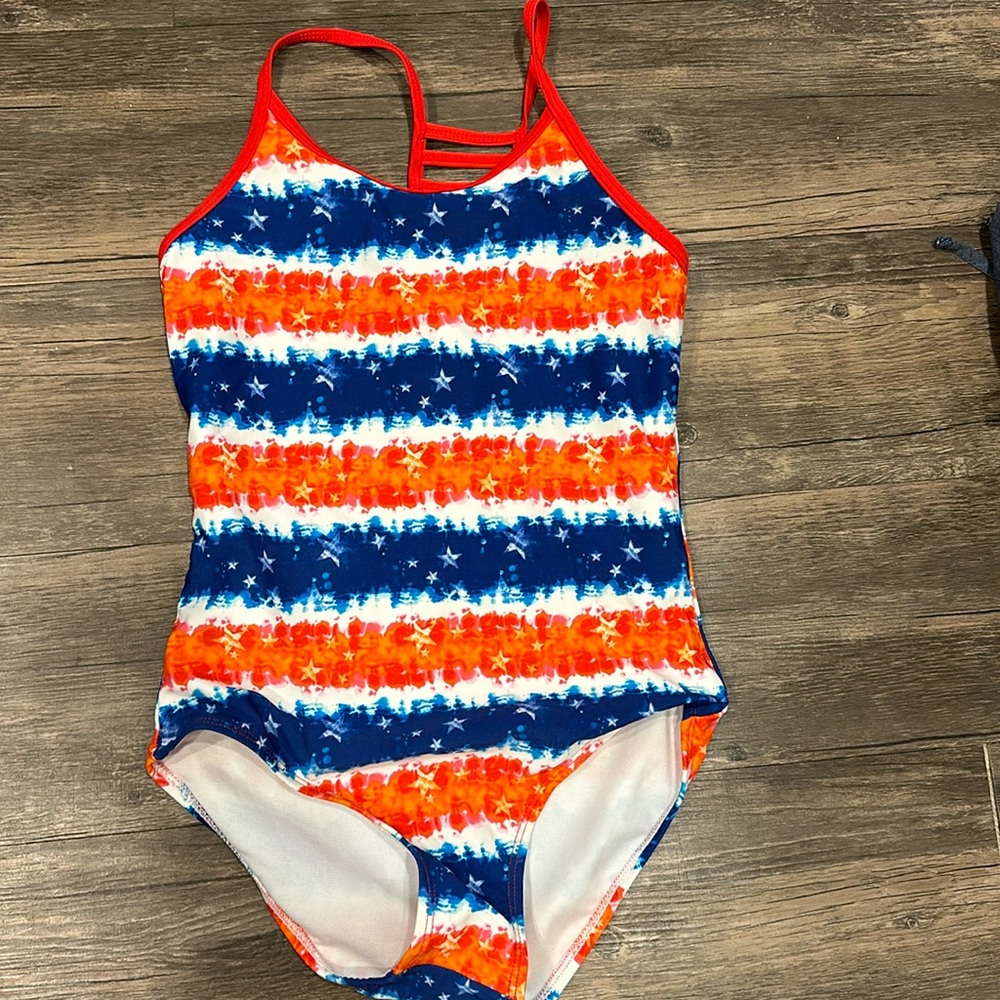 🌟Girls Swimsuit Stars and Stripes RWB